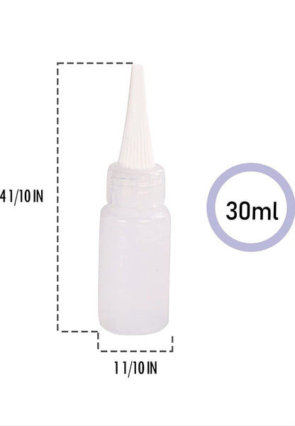 Six Pack of 30ml applicator Bottles with Cone Top - Nature's Body Art