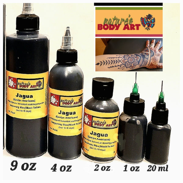 Jagua Black Tattoo Gel (most popular) Fresh + Ready-to-use - Nature's Body Art